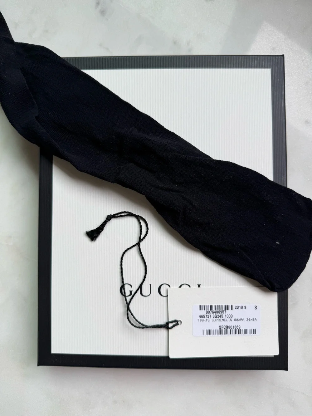 Gucci Black Logo Tights